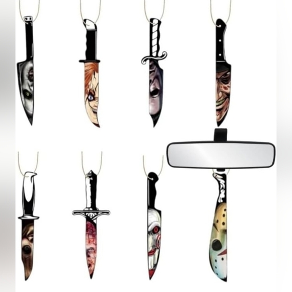 Other - Horror-Themed Wooden Knife Car Accessory